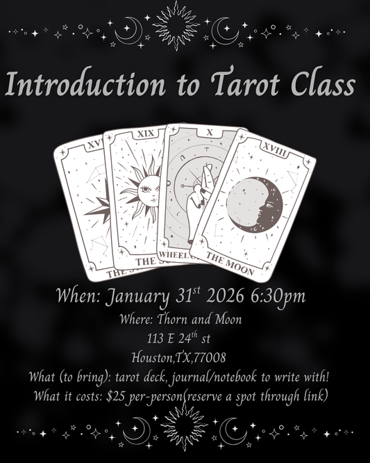 Thorn and Moon Introduction to Tarot Class